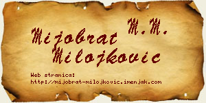 Mijobrat Milojković vizit kartica